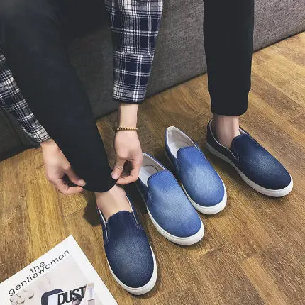 

Old Beijing Cloth Shoes Low Top Comfortable Loafers Slip On Canvas Men Shoes Travel Walking Men Flats Sneakers Jogging Male Shoe