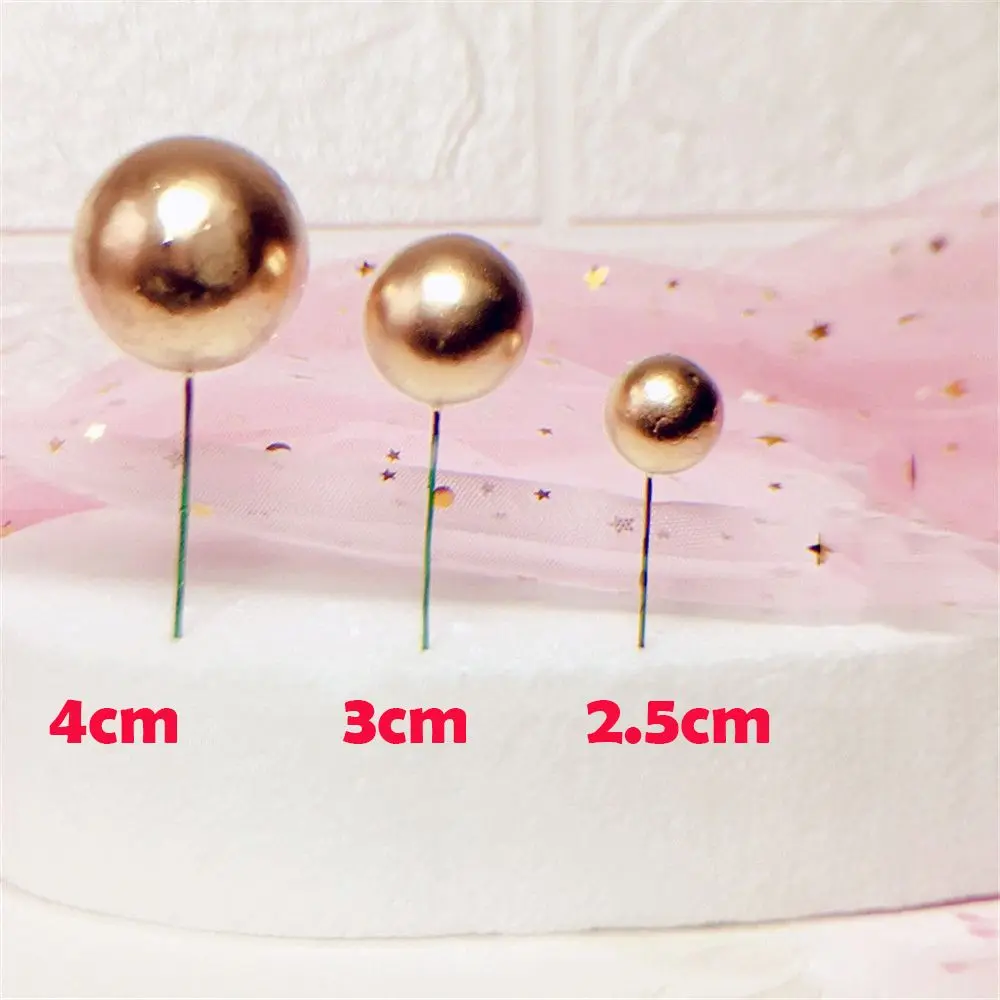 10 шт./компл. милый серебряный золотой шар Топпер для торта на день рождения