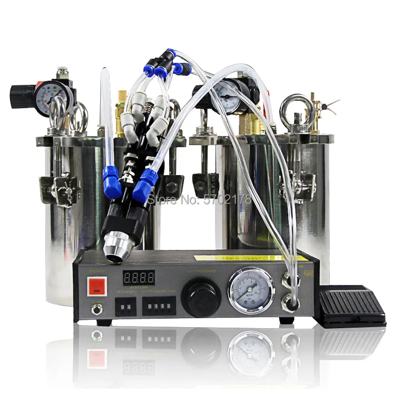 Double liquid dispensing valve machine quantitative complete set of equipment AB glue dispenser | Обустройство дома