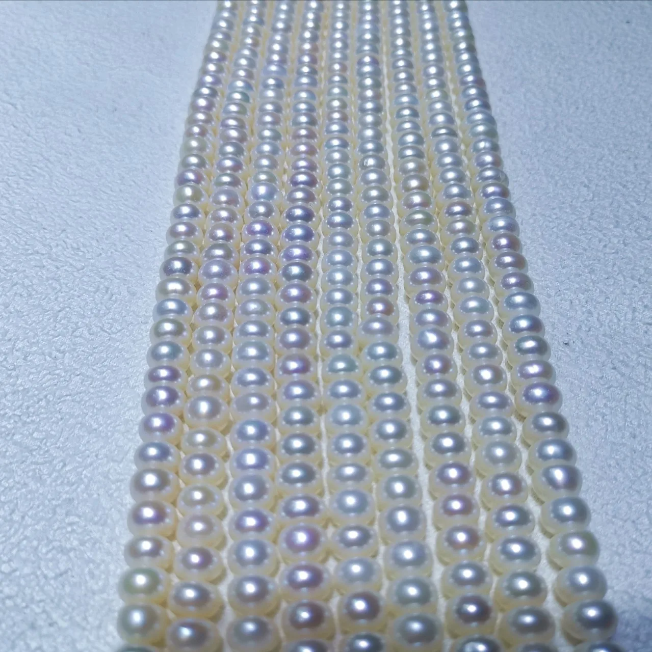 

Freshwater Pearl necklace button shape with Size 8-9mm perfect luster for Jewelry DIY loose pearl strands