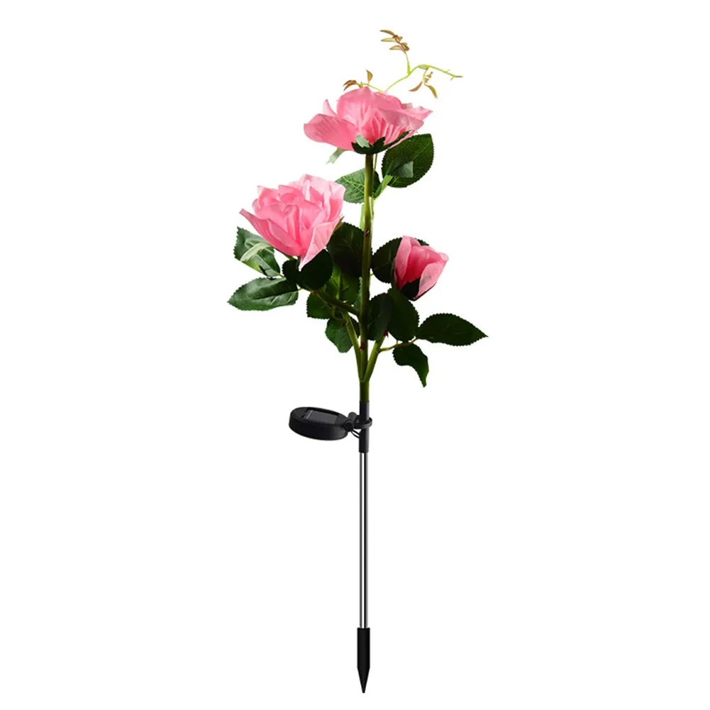 

LED Solar Rose Flower Light Outdoor Solar Light Garden Decoration Lawn Lamp Waterproof Landscape Rose Path Wedding Lamp Decor