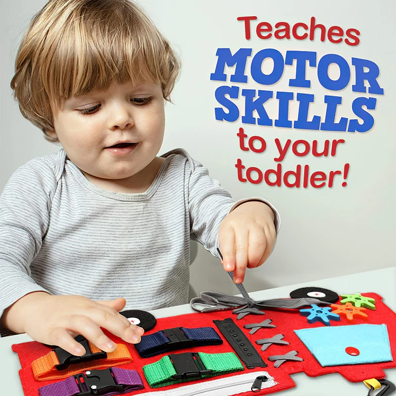 

Baby Dressing Game Board Life Skill Training Board Toy Children Early Education Puzzling Toy Knob Buckle Shoelace Training Toy