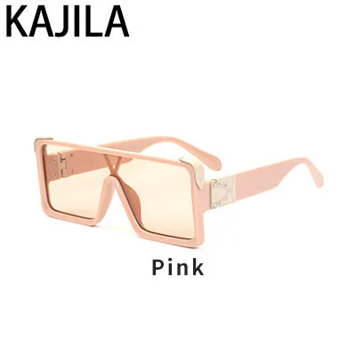 Pink Квадратные Солнцезащитные очки Мужские градиентные зеркальные очки для вождения брендовые дизайнерские роскошные женские очки прозрачные UV400 oculos masculino2135 - Цвет линз: Pink