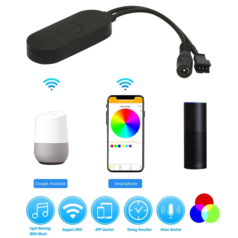 Promotion! Dc5-24V Wifi Led Magic Controller Addressable Pixel Mini for Ws2811 Ldp6803 Sk6812 Ws2812B Strip | Освещение