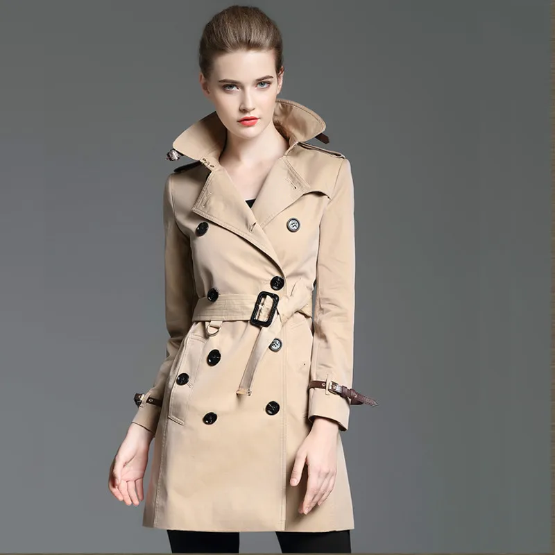 Осень-зима 2019 новинка ВОДОНЕПРОНИЦАЕМЫЙ тренчкот женский элегантный