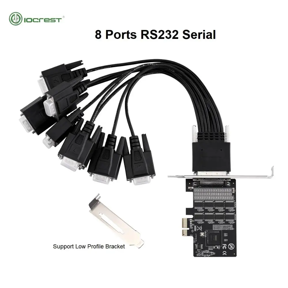 iocrest pcie 8 портов rs232 db9 последовательн