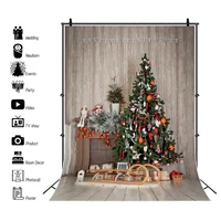 yeele christmas tree backdrop for background wood board floor light gift child portrait interior photo photography photophone