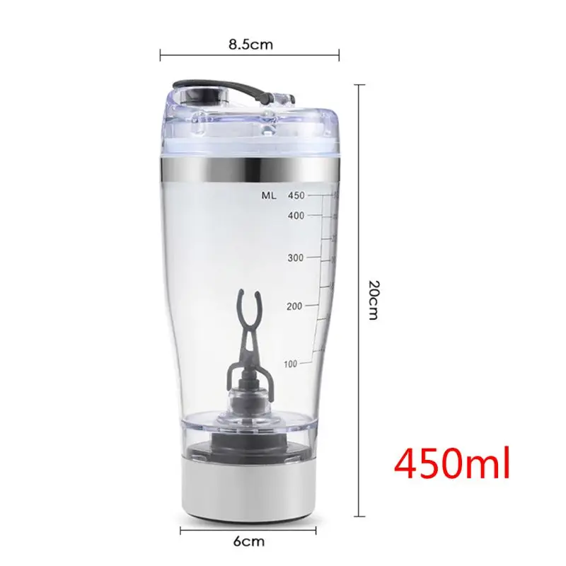 

450ml/600ml Outdoor Portable Electric Protein Powder Mixing Cup Battery Powered Automatic Shaker Bottle Stirring Mixer