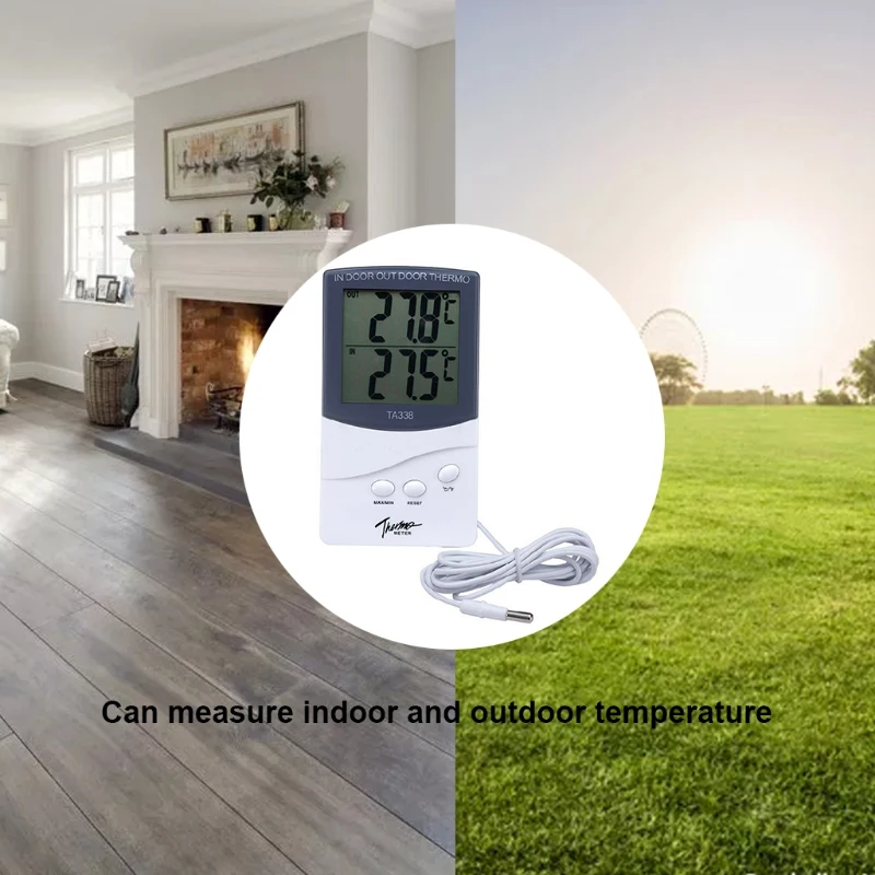 new ta338 high precision electronic thermometer with probe double digital display free global shipping