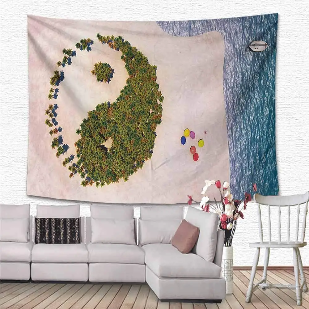 Фон для фотографирования с изображением леса похожего на тропический остров |