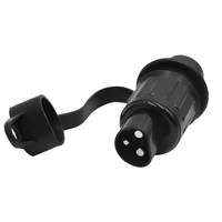 waterproof 3 pin 12v eu cable connector socket plug for caravan truck rv boat trailer for tail brake reverse steering signal