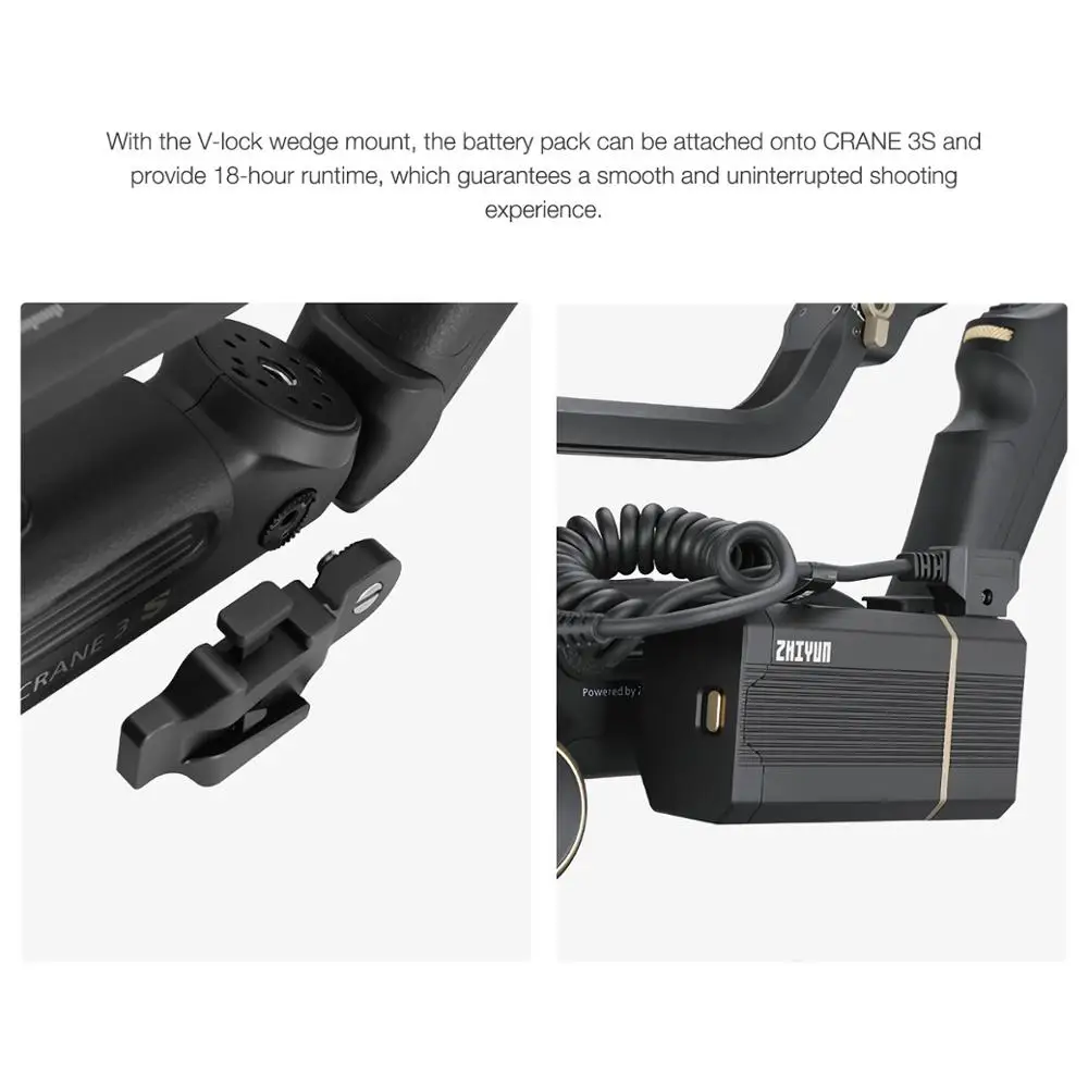 ZHIYUN Official Power Plus( Without Batteries) for Crane 3S 3-Axis Handheld Stabilizer Accessory
