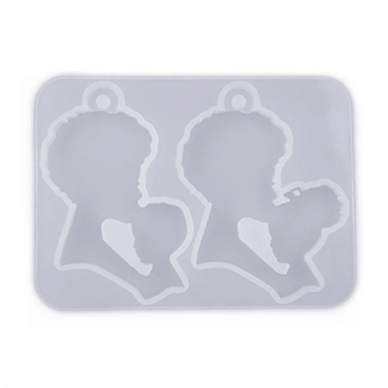 

Keychain Resin Mold Crystal Epoxy Resin Silicone Molds Glossy Silicone Key Chain Casting Mold DIY Crafts Mother's Day 97QF