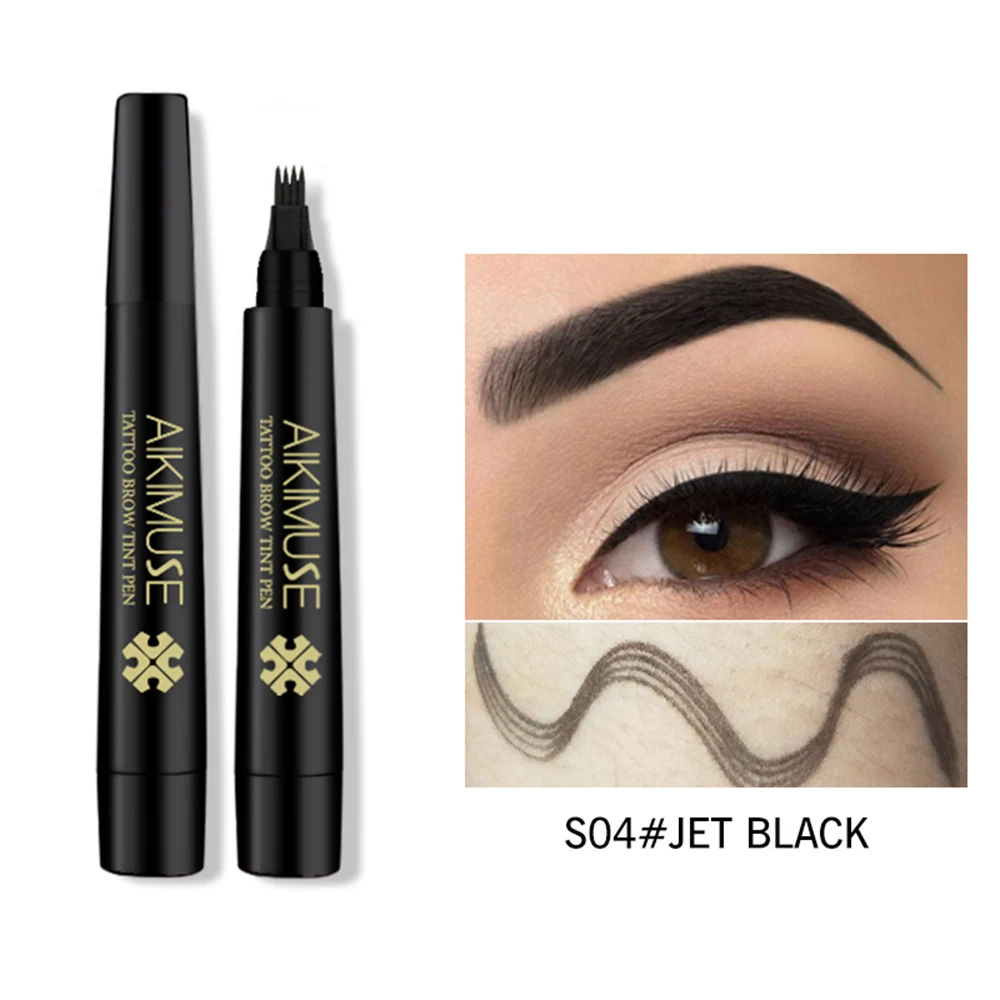 AIKIMUSE жидкая ручка для бровей Microblading водостойкая 4 наконечника карандаш