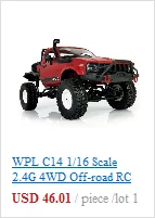 WPL C14 1/16 Масштаб 2,4G 4WD внедорожник RC полугрузовик автомобиль игрушка авто автомобиль RTR подарок