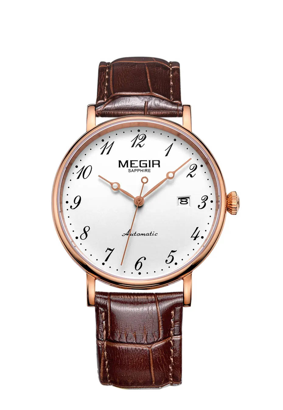 MEGIR Брендовые мужские часы автоматические механические часы Tourbillon спортивные часы кожаные повседневные деловые часы в ретро-стиле Relojes Hombre