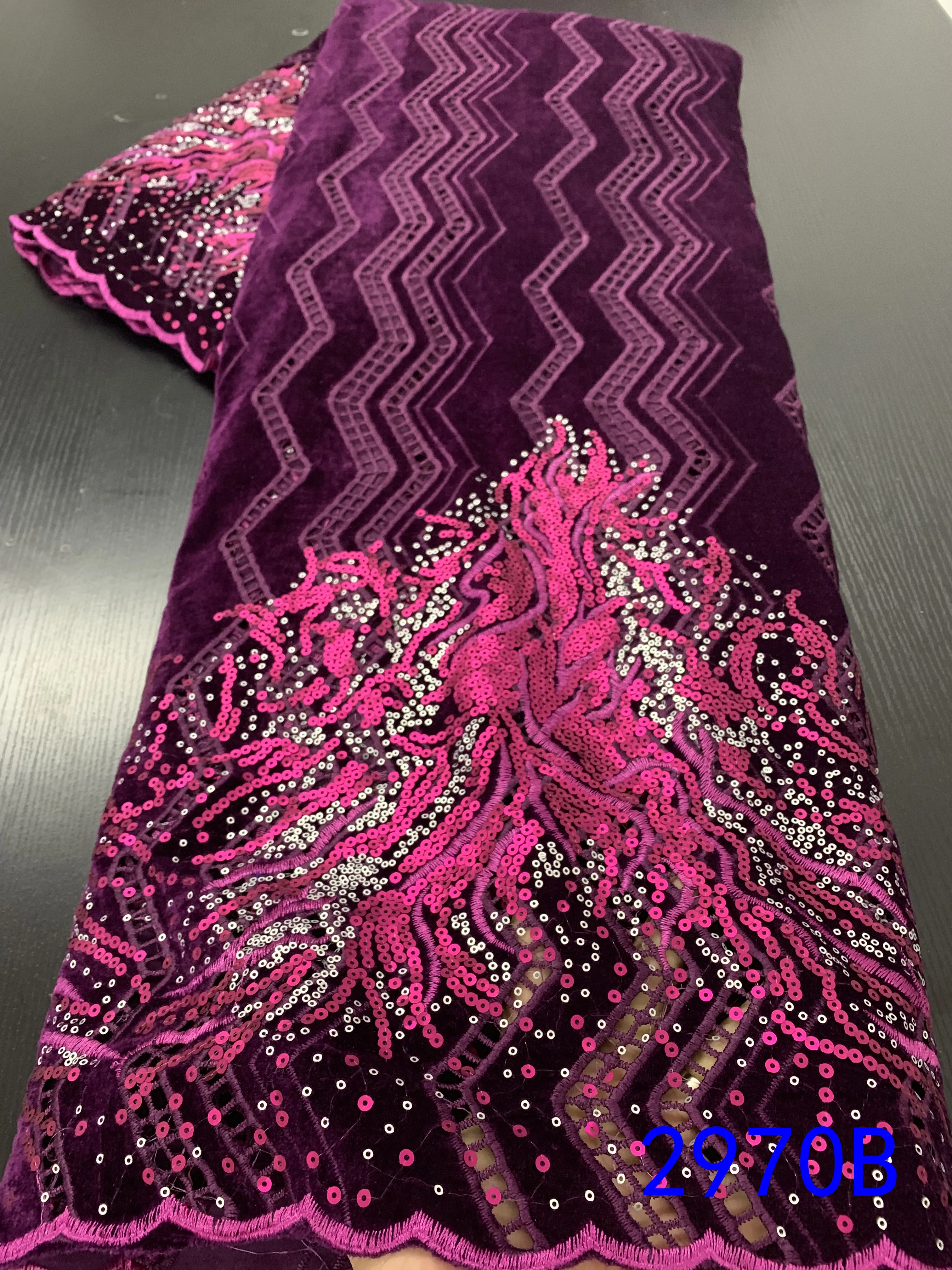 Горячая Распродажа Высококачественная бархатная кружевная ткань с блестками 2019