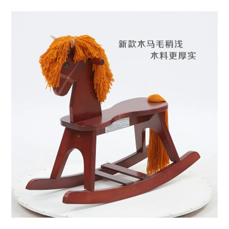Экспорт в Америку экологически чистая утолщенная деревянная лошадка качалка