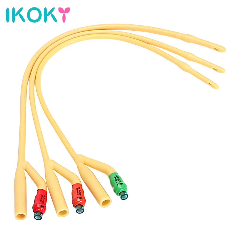 

IKOKY Penis Plug Urethral Stretching Sounding Sex Toys for Men Male Masturbator Double Hole Catheters Sounds Urethral Dilators