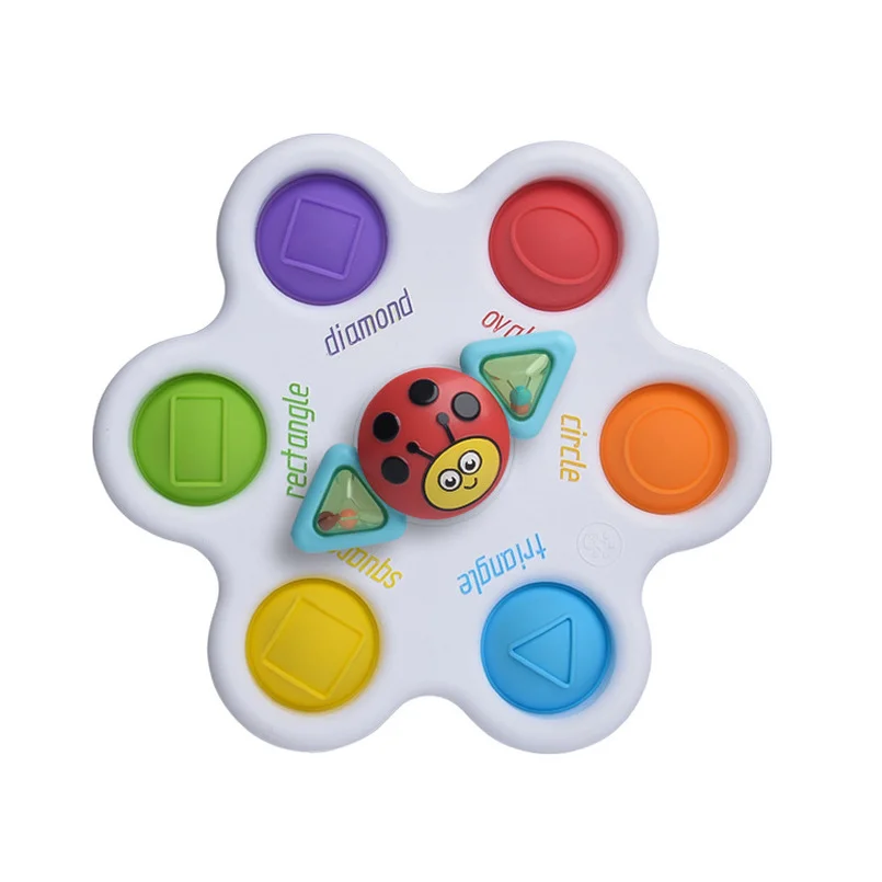 

Baby exercises logical thinking ability Bubble Finger Pressing Board Rotating Infant and Toddler Toys Recognize color shape