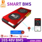 Аккумулятор Daly Smart BMS 16S 48 В LiFepo4, 150 А, 200 А, 250 А, Bluetooth + 485 к USB-устройству + CAN + NTC + UART для электрического автомобиля, электровелосипеда, скутера