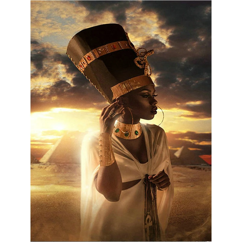 5D алмазная живопись сделай сам вышивка крестиком египетская женщина пейзаж