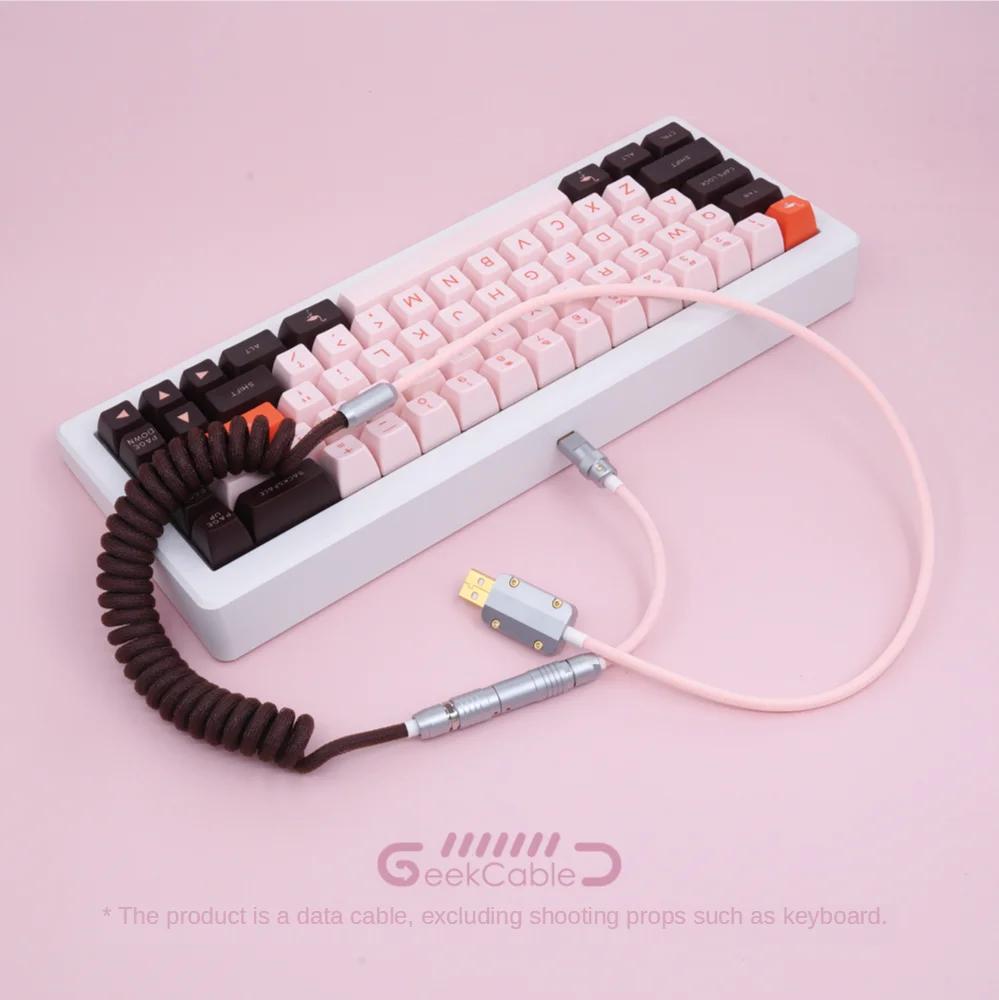 

GeekCable Manual Customized Mechanical Keyboard Data Cable MAXKEY Theme SP Keycap Cable Flamingo Type-C Keyboard Data Cable