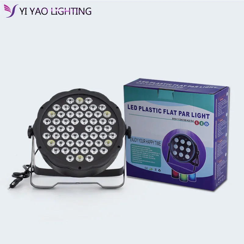 Светодиодный фонарь 54x3 Вт 8CH RGBW PAR 64 DMX512 диджейская сценическая вечеринка шоу дня