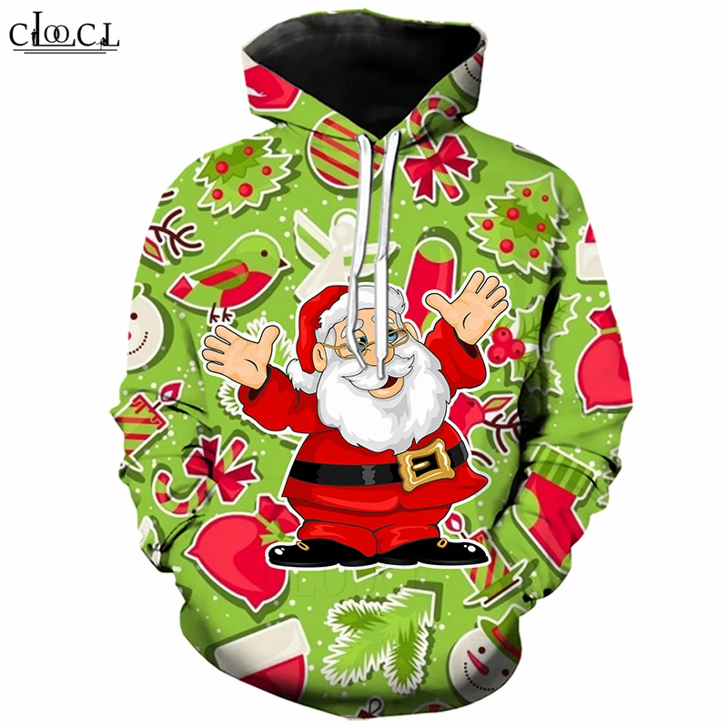 Рождественская Толстовка для мужчин и женщин толстовка с 3D принтом праздничный