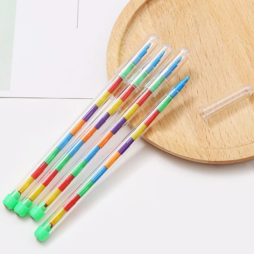 

10pcs DIY Replaceable 10colors Pastel Pencil, Creative Colored Painting Crayons Graffiti Pencil, Cute Kids Drawing Stationery