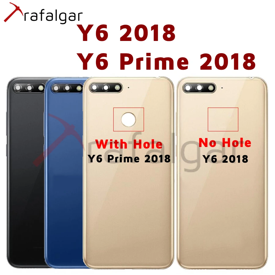 Задняя крышка батарейного отсека для Huawei Y6 Prime 2018 Крышка с кнопкой громкости