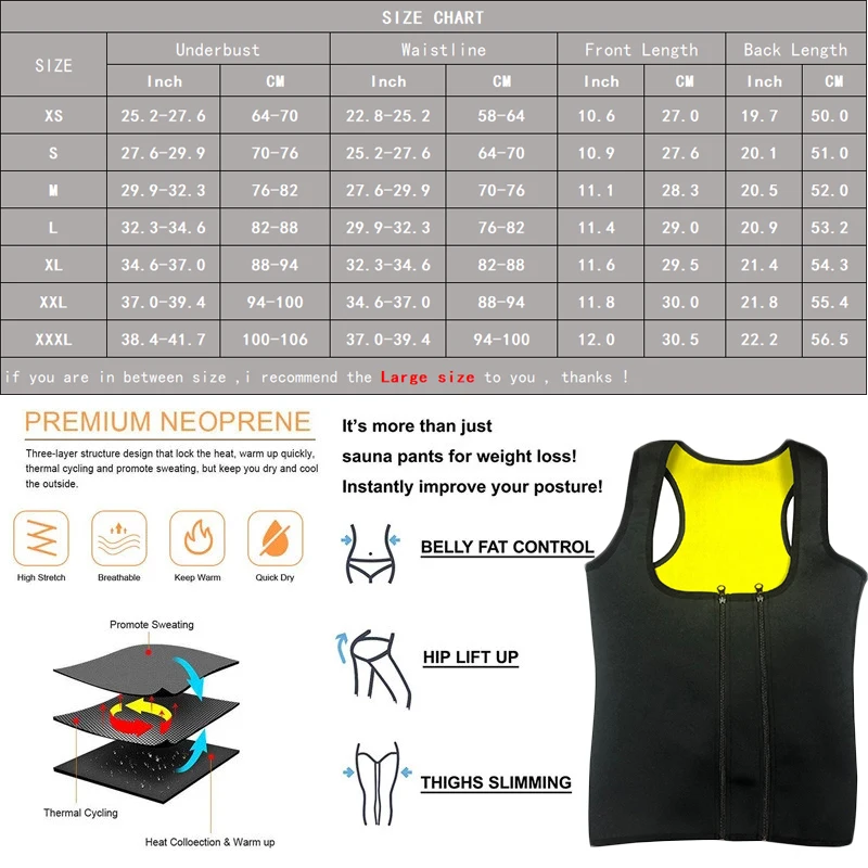 Неопреновый тренировочный жилет для сауны корсет пояс похудения Корректирующее