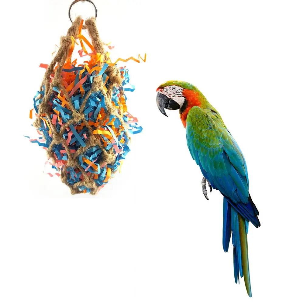 

Jute Paper Strips Bird Chew Toy for Pet Parrot Budgie Parakeet Cockatiel Conure Lovebird Finch Canary Cockatoo
