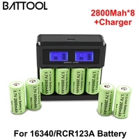 battool 3 7v 2800mah lithium li ion for 16340 battery cr123a rechargeable batteries 3 7v cr123 for laser pen special battery