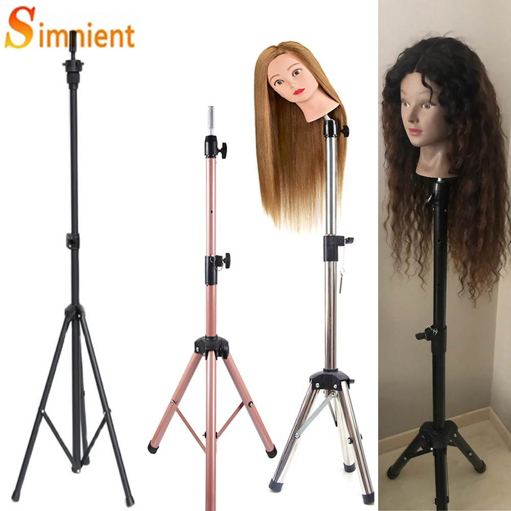 

63-155cm Adjustable Tripod Stand Holder Mannequin Head Tripod Hairdressing Training Head Holder Hair Wig Stand Trainning Tool