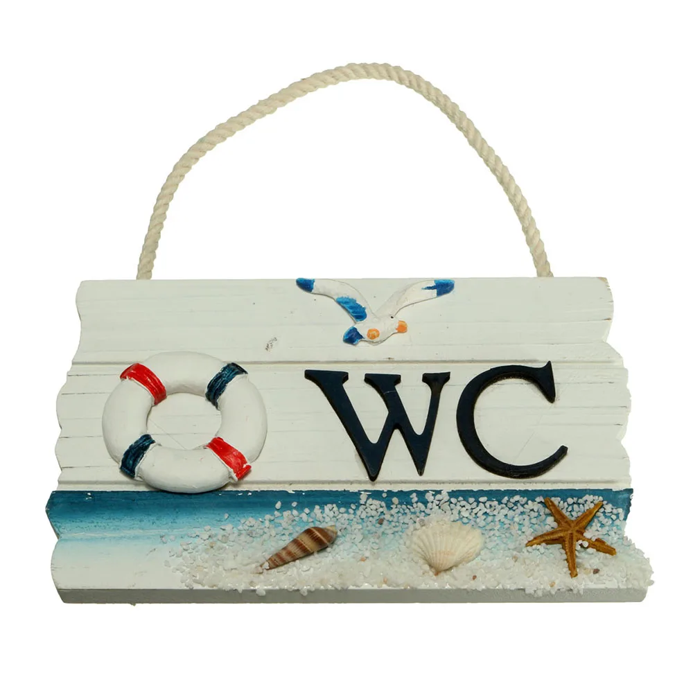 Модный деревянный дверной знак Морской Декор Wc Знаки для туалета настенная лодка