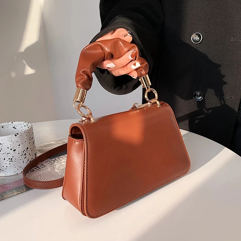 

Designer Luxury Women's Famous Brand Small Totes Female 2021 Fashion PU Leather Shoulder Bag Handbags and Purses