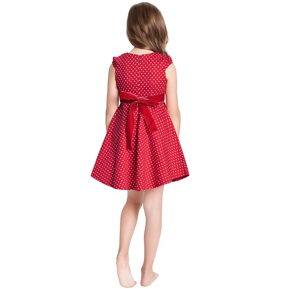 Платье в горошек для девочек детские летние праздничные платья свадебное платье