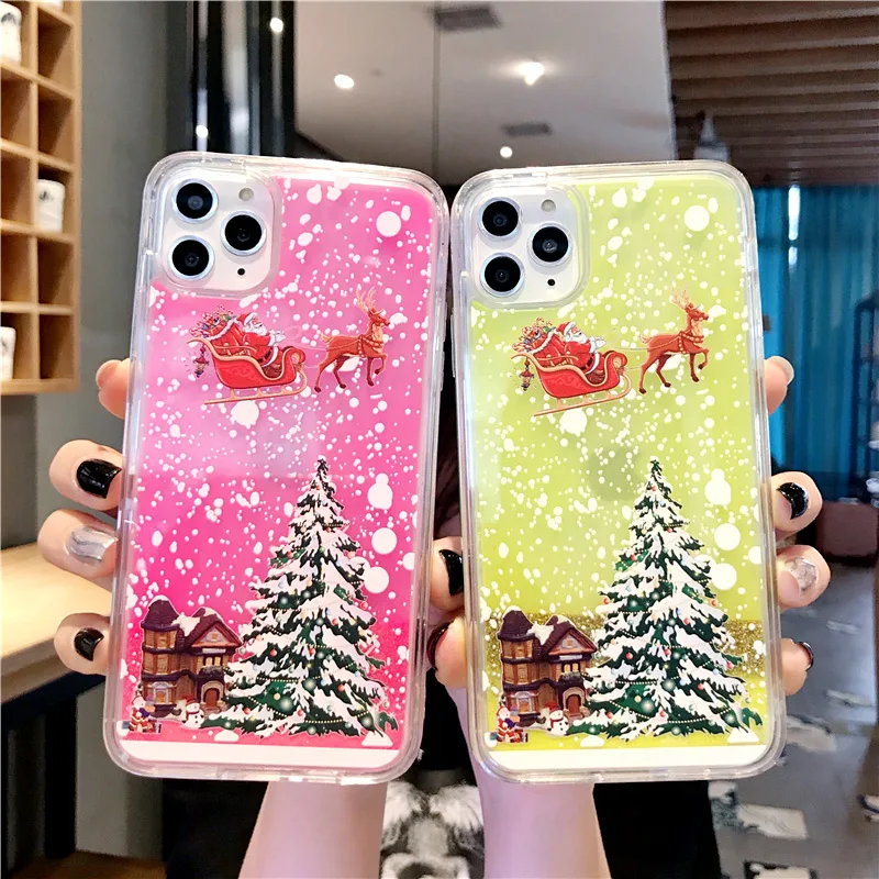 Светящиеся Рождественская елка чехол с принтом &quotСанта Клаус&quot для iphone 11 pro max x xr