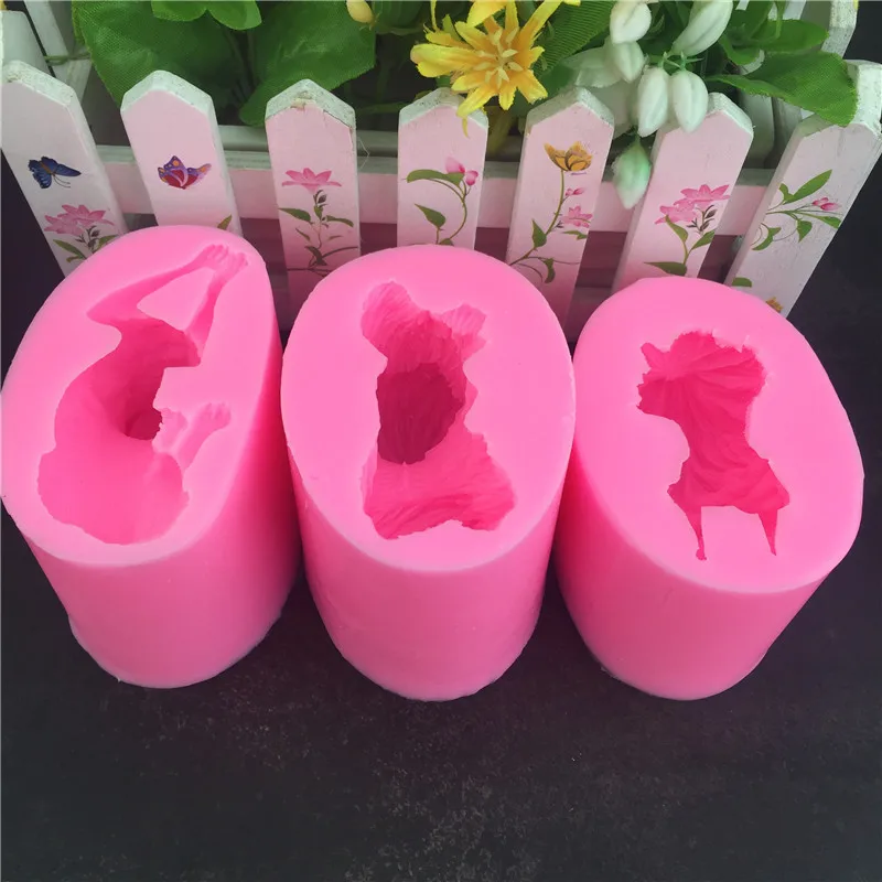 Силиконовые формы в форме собаки чихуахуа Померанская собака 3D Щенок плитка