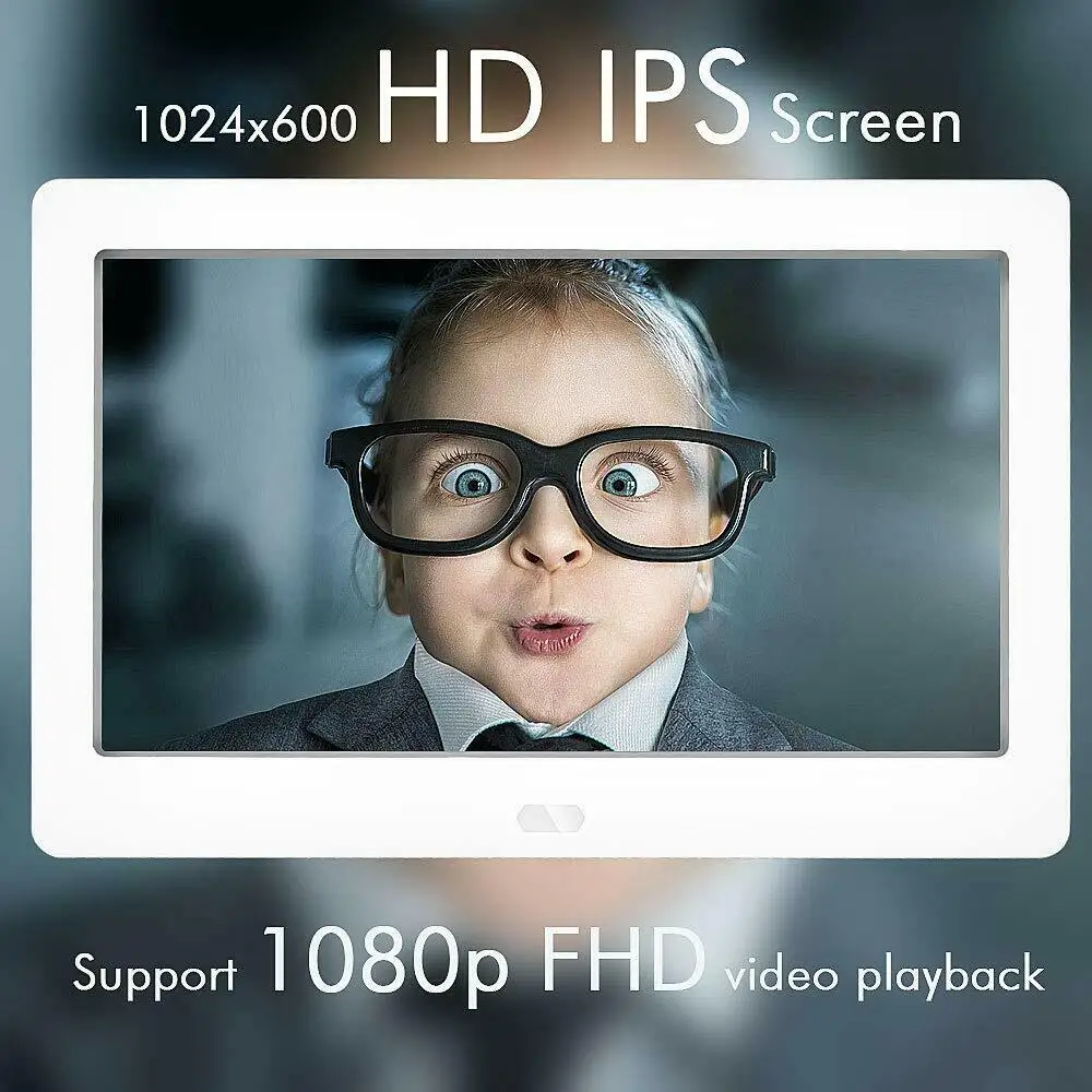 7 дюймовая цифровая фоторамка Full HD IPS дисплей 180 ° угол обзора