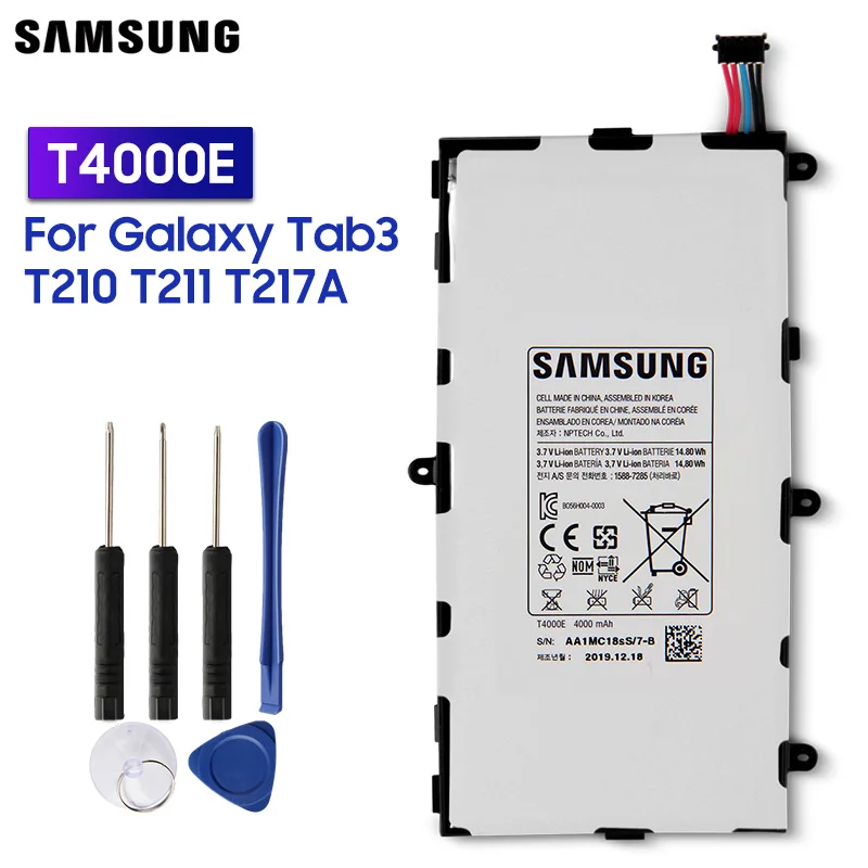 Samsung оригинальный сменный аккумулятор T4000E для GALAXY Tab3 7 0 T2105 T217a T210 T211 T4000U/C планшет