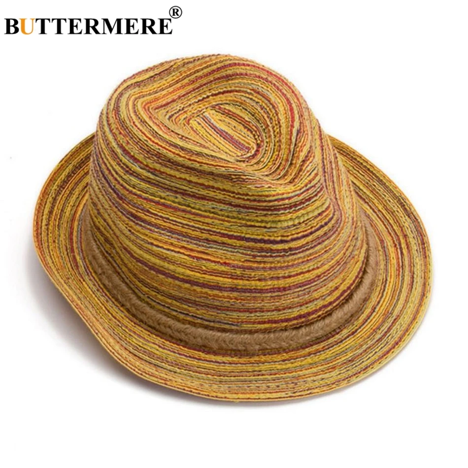 Соломенная шляпа BUTTERMERE Женская Солнцезащитная шапка женская льняная Панама в