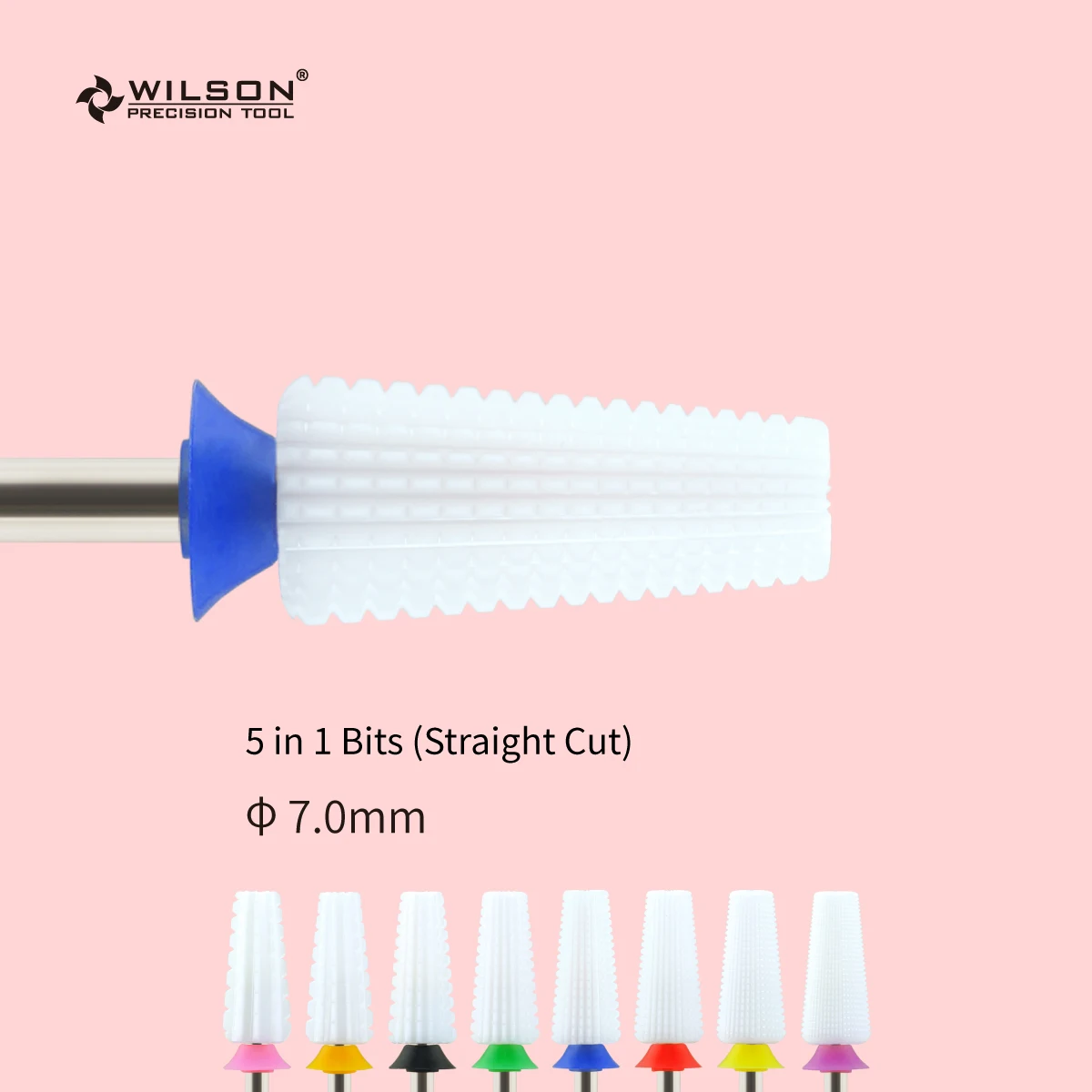 

WILSON 7.0mm 5 in 1 Bits Ceramic (Straight Cut 2 Way)-Tools/Nails/Uñas Accesorios Y Herramientas/Nail Accessories