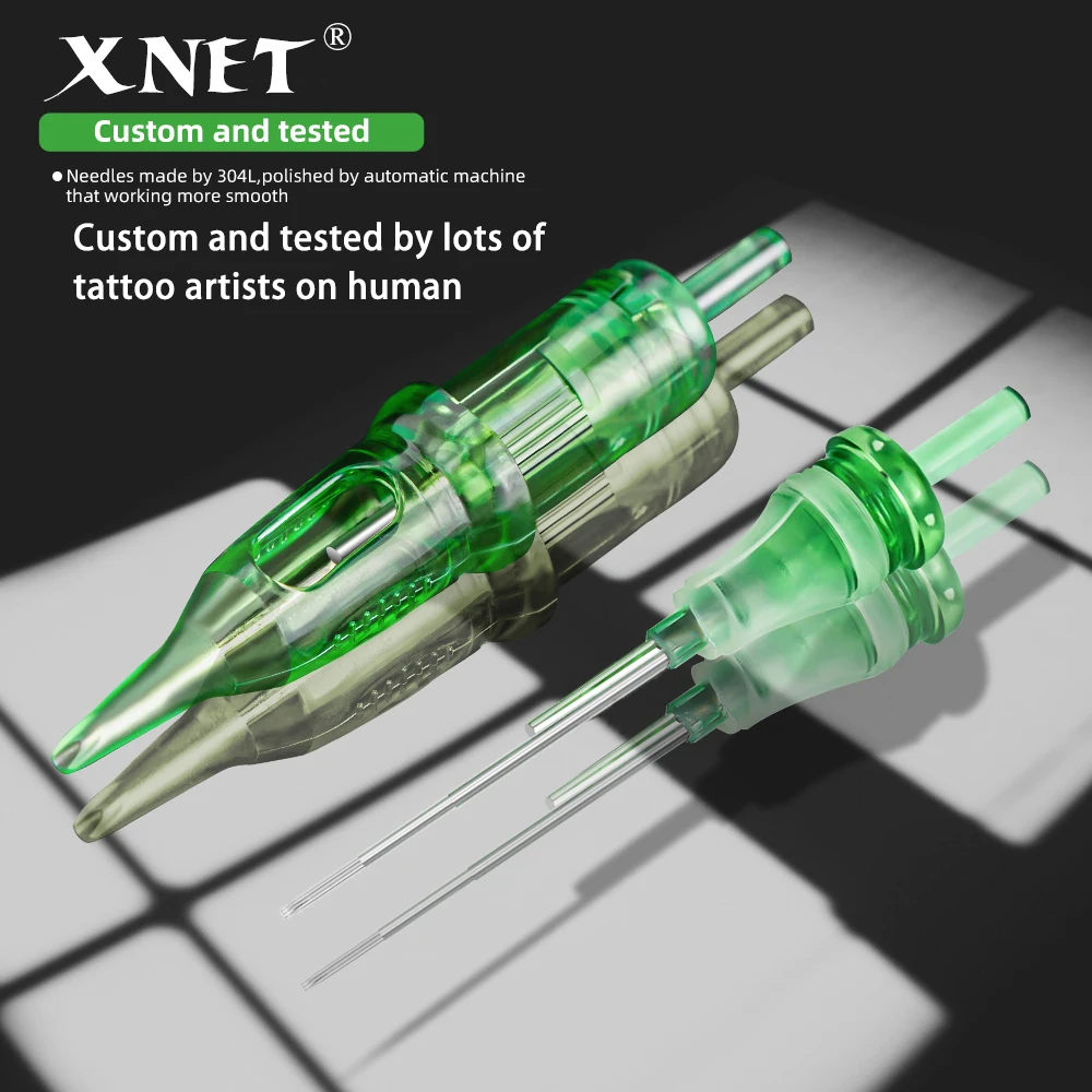 

XNET Trex Tattoo Cartridge Needles RL RM 20pcs Disposable Sterilized Permanent Makeup Tattoo Needle for Cartridge Machines Grips