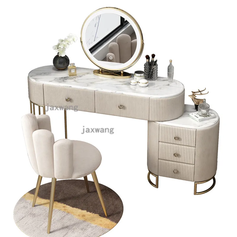 

Light Luxury Nordic Home Dressers Vanity Princess Dressing Table Storage Cabinet Bedroom Furniture Custom Modern Makeup Chair