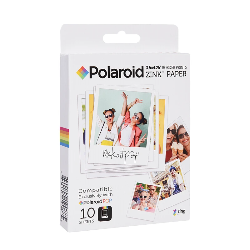 Фотобумага Polaroid 3 5x4 25 дюйма премиум класса Zink Border Print (40 листов) совместимая с