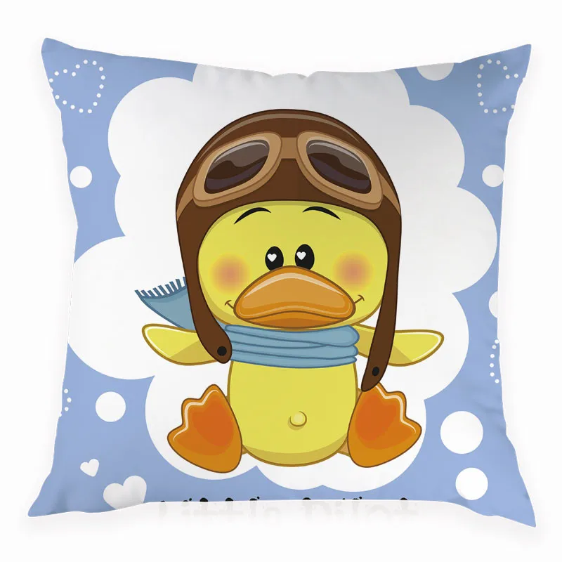 Мультяшные искусственные наволочки для диванных подушек персиковая кожа