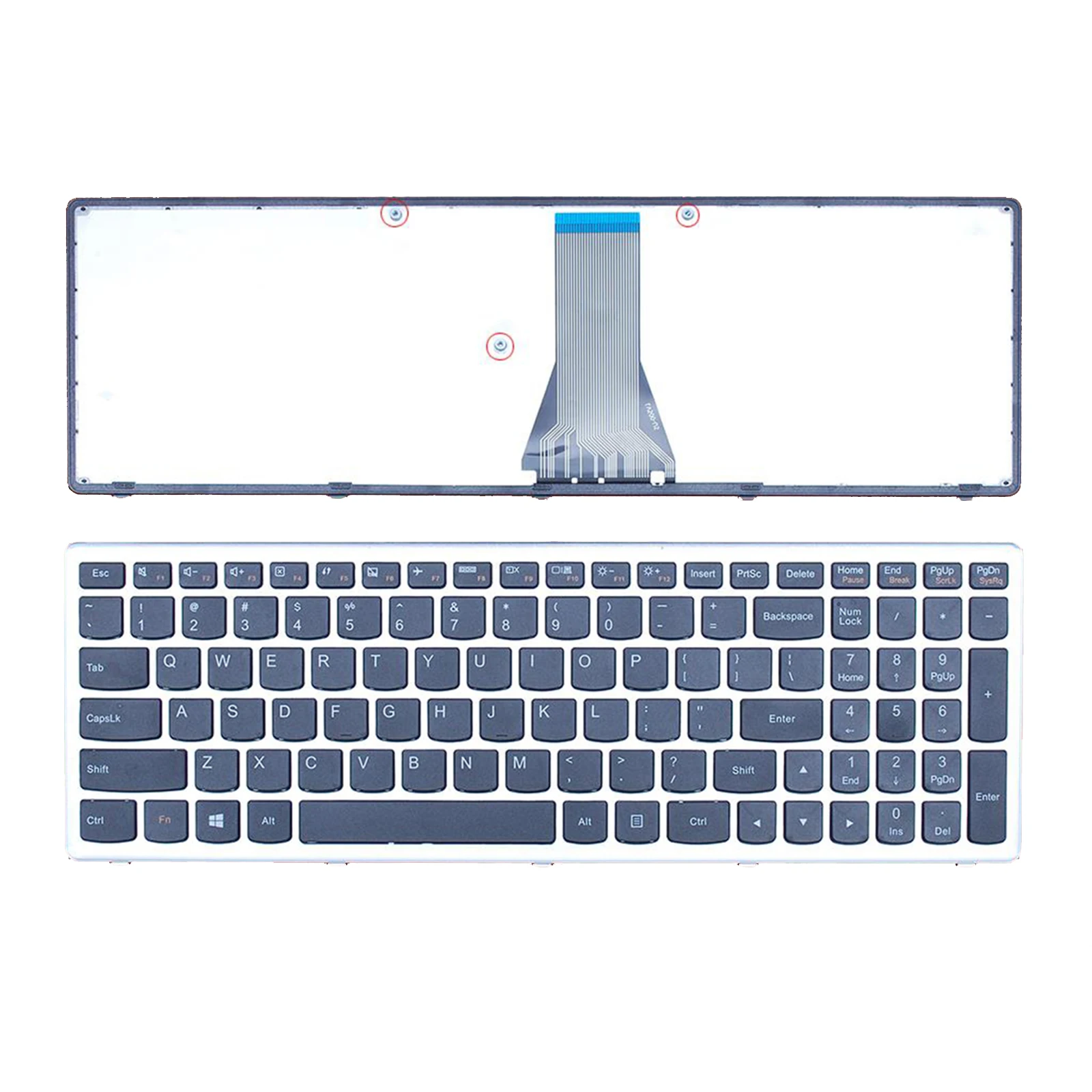 

new English Keyboard For Lenovo IdeaPad G500C G500S G500H S500 S500C G505s G510S S510p Z510 S500T Z501 15D silver laptop