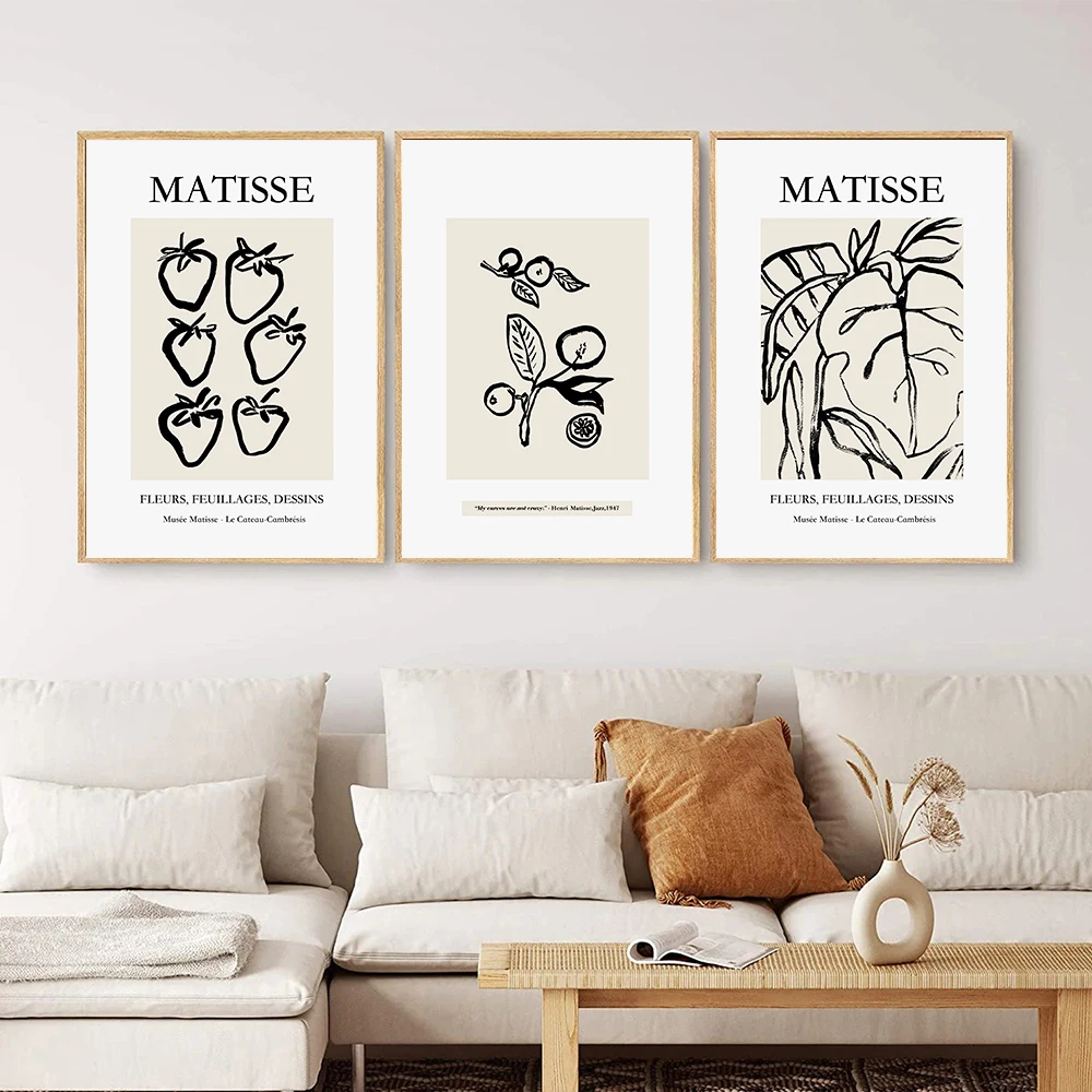

Abstract Plant Leaf By Matisse Canvas Painting Poster And Print Nordic Wall Art Picture For Bedroom Living Room Home Decor